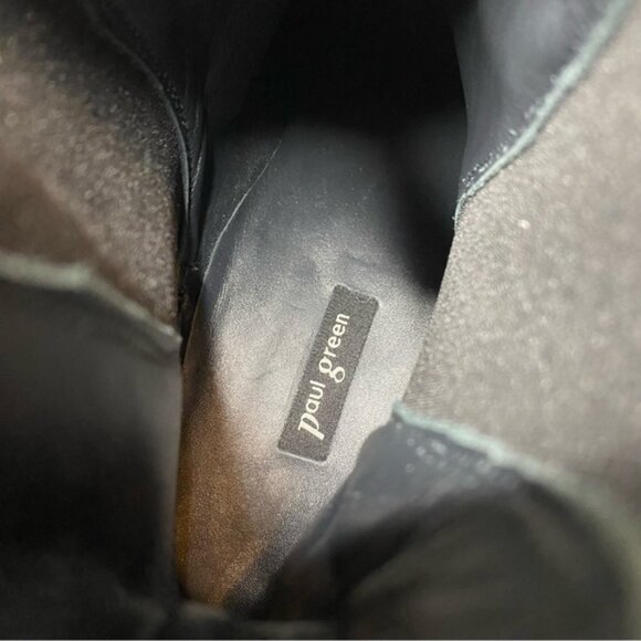 Paul Green Black Leather Chelsea Bootie 5 / 7.5 - Picture 13 of 15